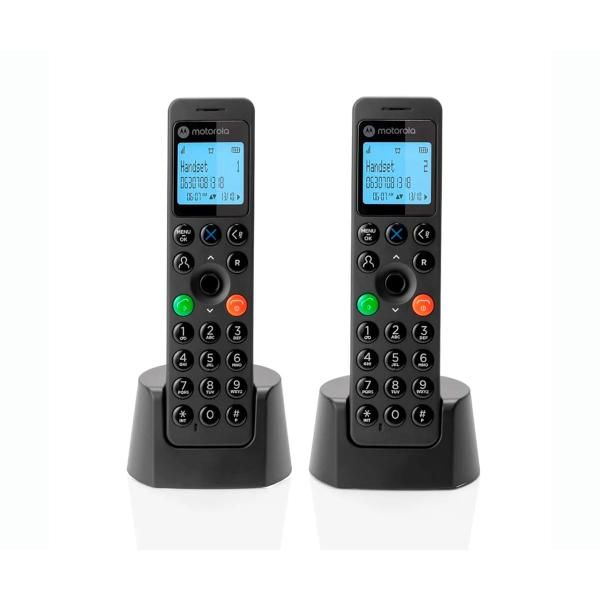 Motorola DOT202 Twin DECT Phone, Black