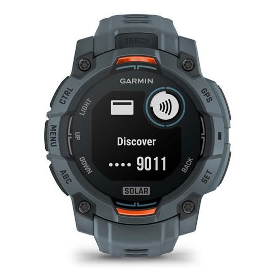 Garmin Instinct 3 - 45mm Titanium with Silicone Grey Strap - WiFi GPS (010-02934-01)