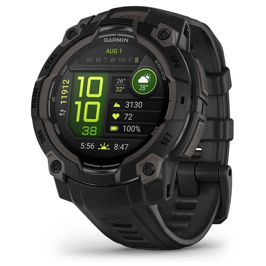 Garmin Instinct 3 AMOLED - Black with Silicone Black Strap - GPS (010-02936-00)