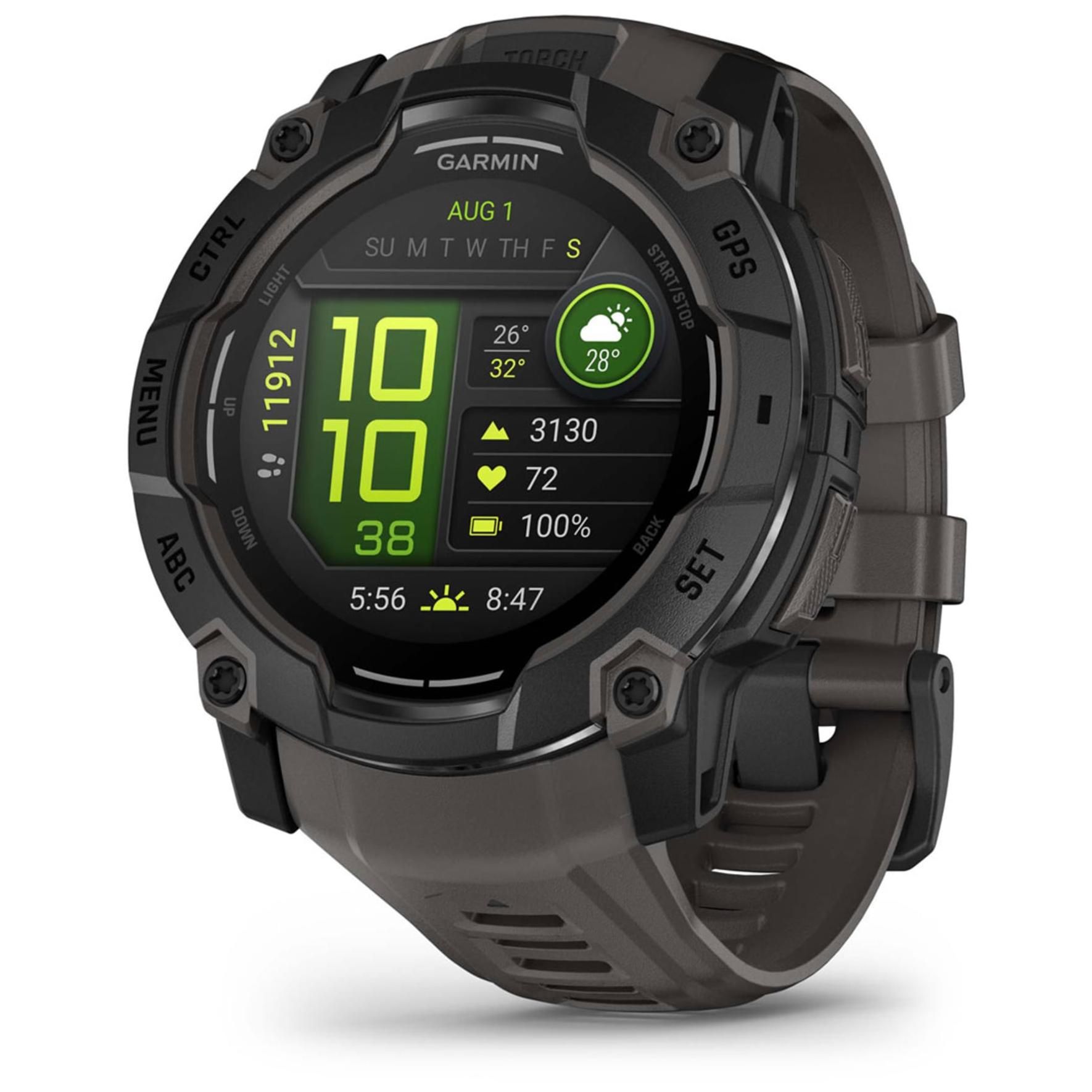 Garmin Instinct 3 AMOLED - Black with Silicone Black Strap - GPS (010-03020-00)
