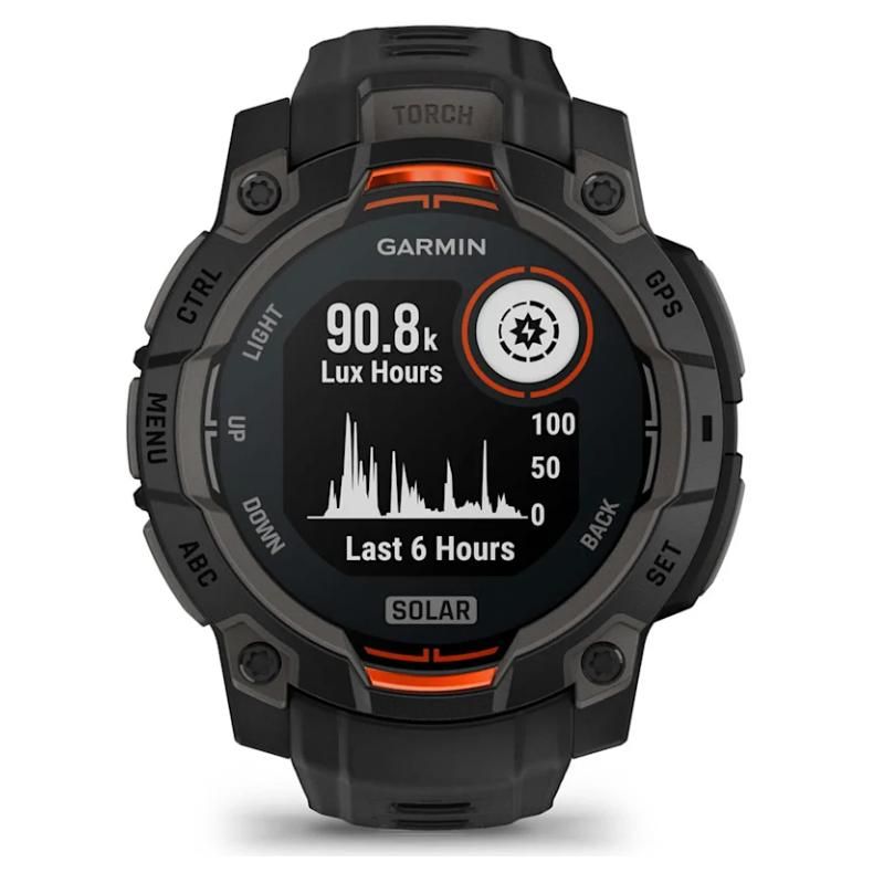 Garmin Instinct 3 Solar - Black with Black Silicone Band - GPS (010-02934-00)