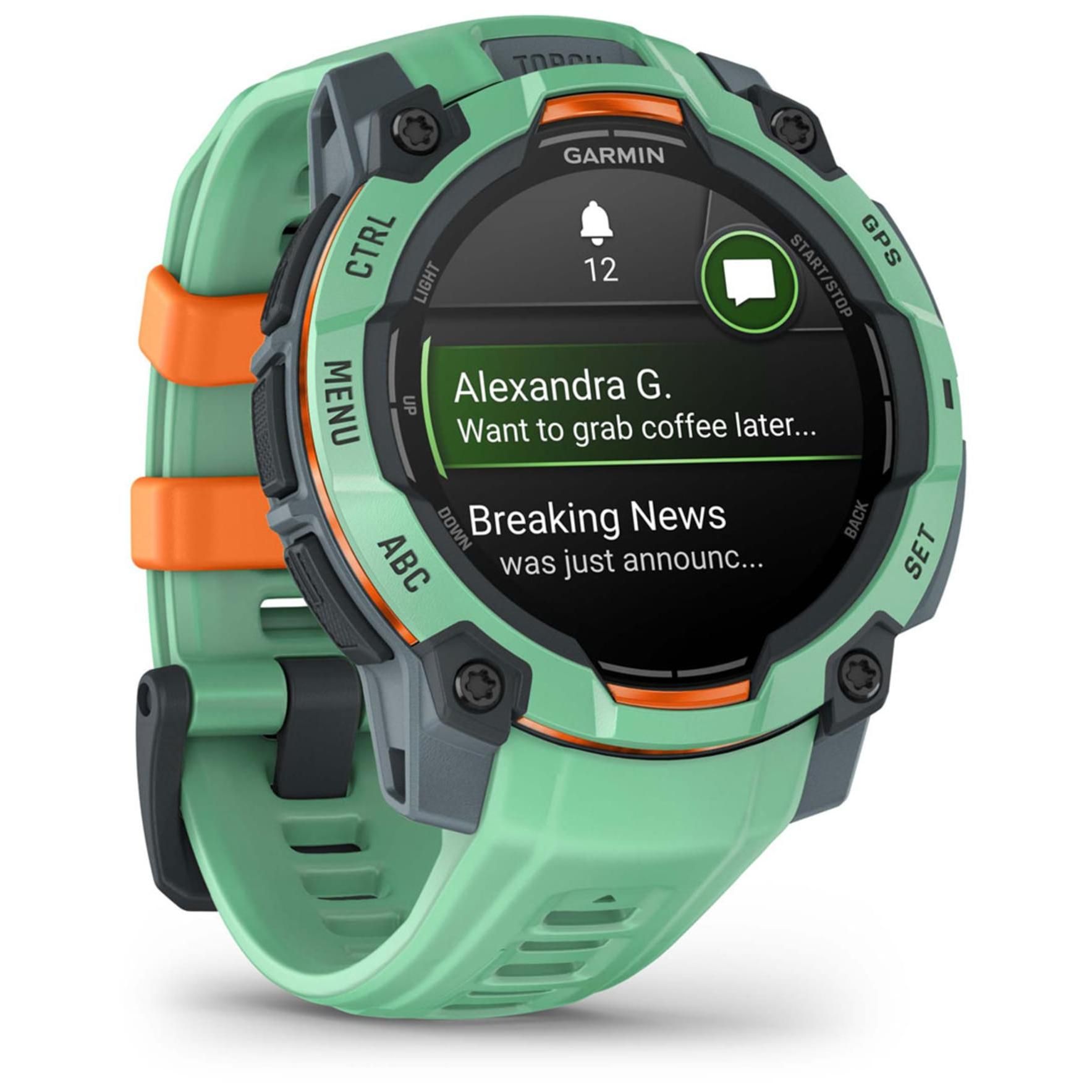 Garmin Instinct 3 AMOLED - 45mm Green with Silicone Green Strap - GPS (010-02936-01)