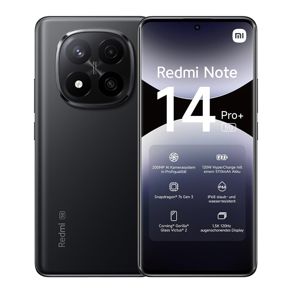 Xiaomi Redmi Note 14 Pro+ 5G - 12GB/256GB - Black