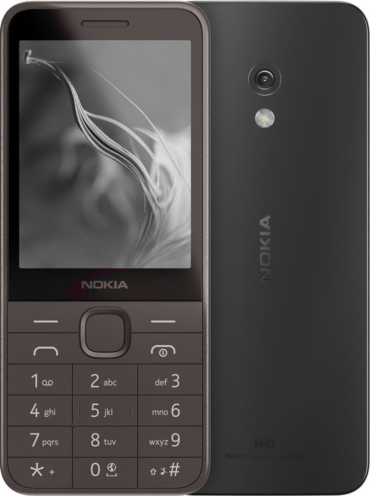 Nokia 235 4G (2024) - 4G Phone - Dual SIM - 64MB RAM / 128MB Internal Memory - MicroSD Slot - 2MP Rear Camera - Black