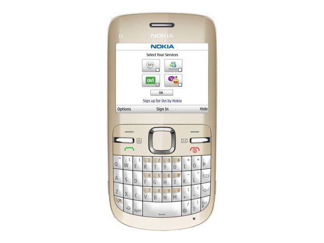Nokia C3-00 Gold White