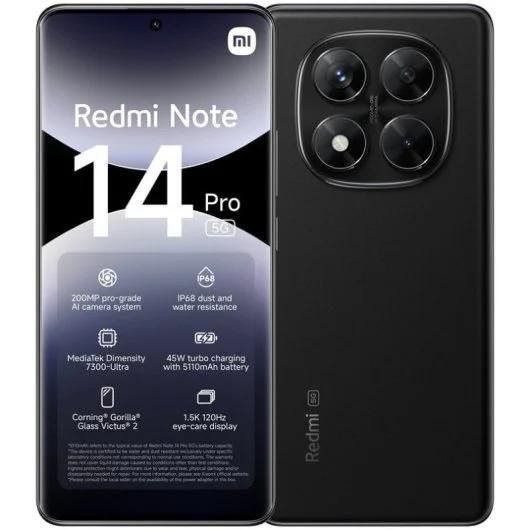 Xiaomi Redmi Note 14 Pro 5G - 512GB, Black