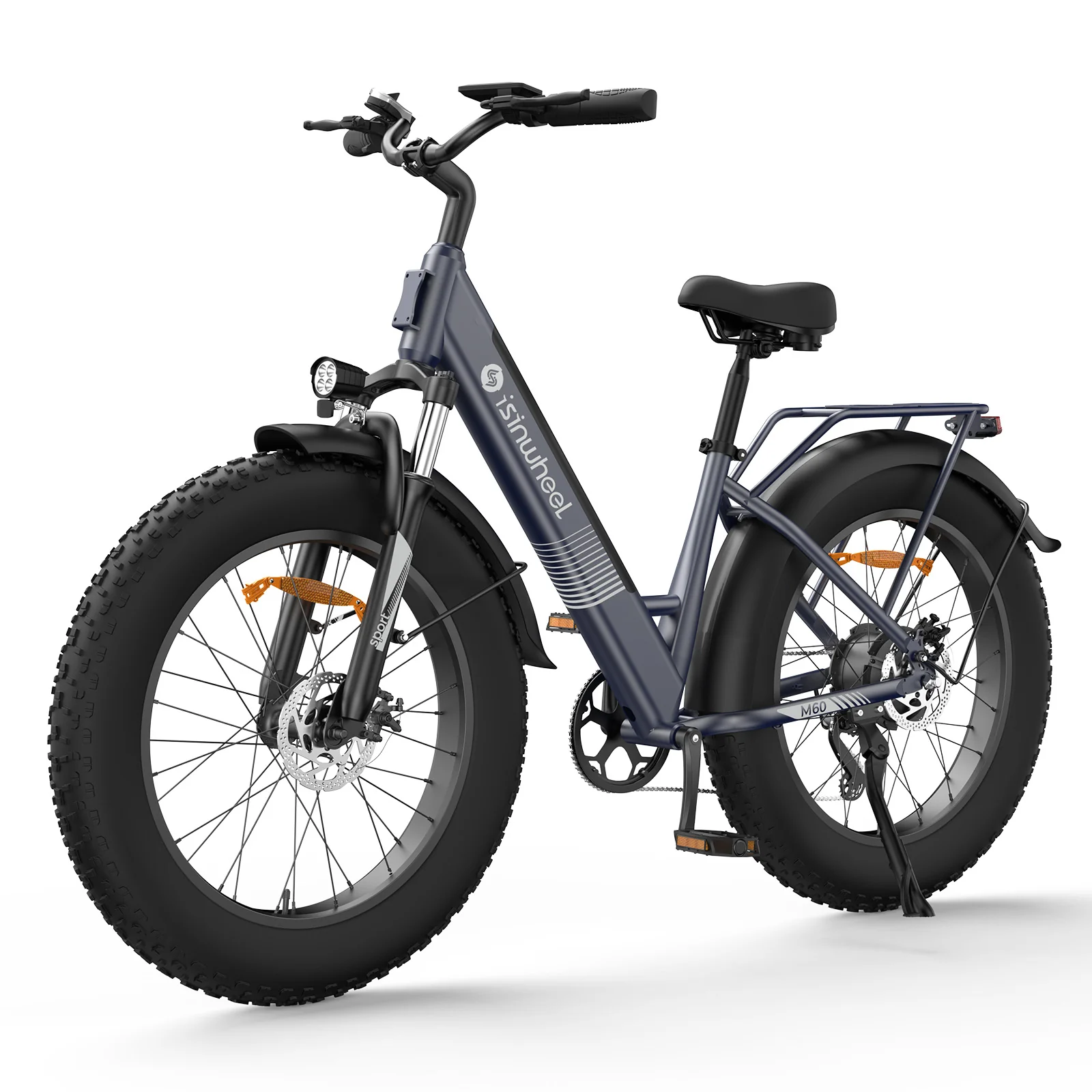 iSinWheel M60 Fat Bike: All-Terrain Tires, 105km Autonomy & Removable Battery