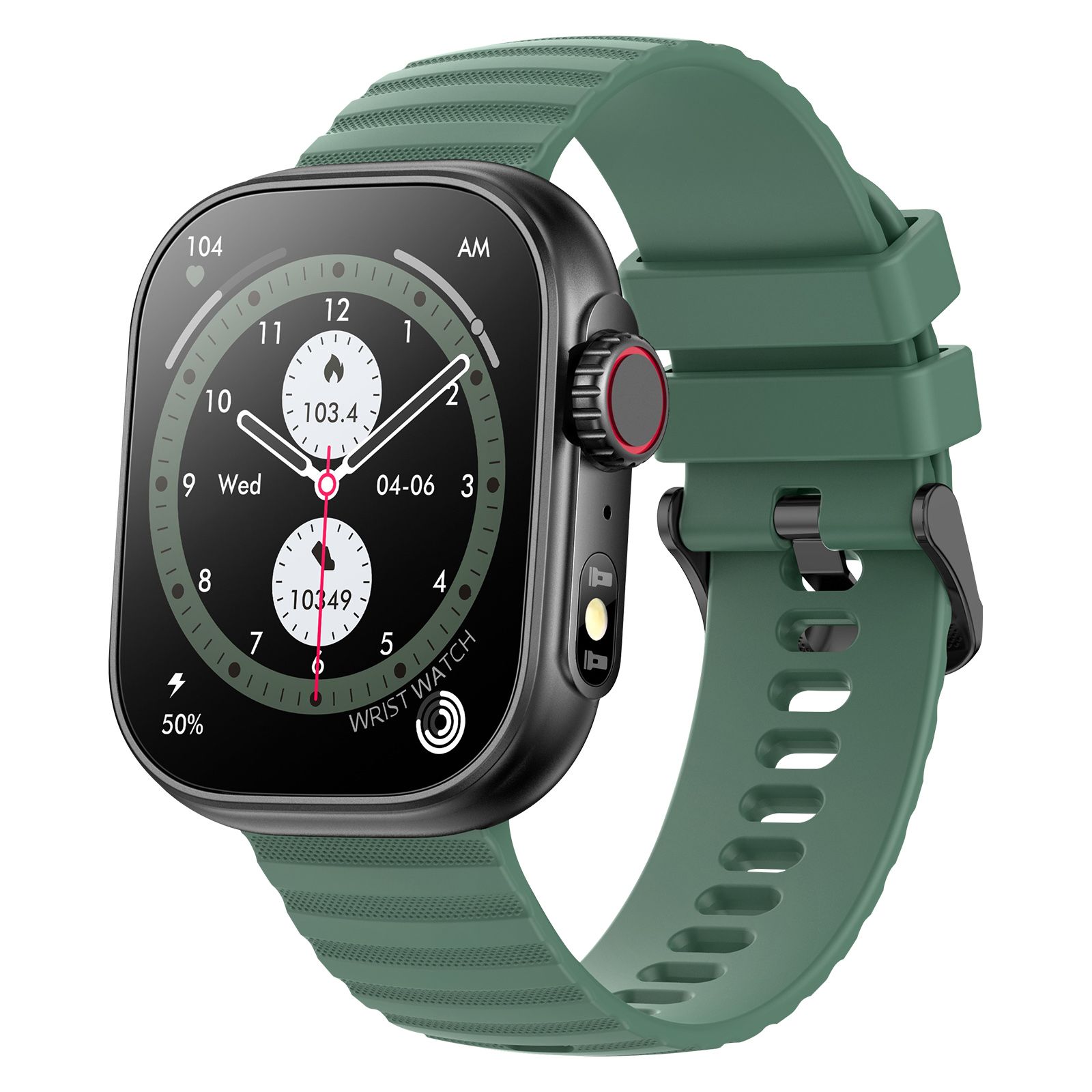Myphone Waterproof Smartwatch IP67 - Green (Large, 7-Day Battery Life)