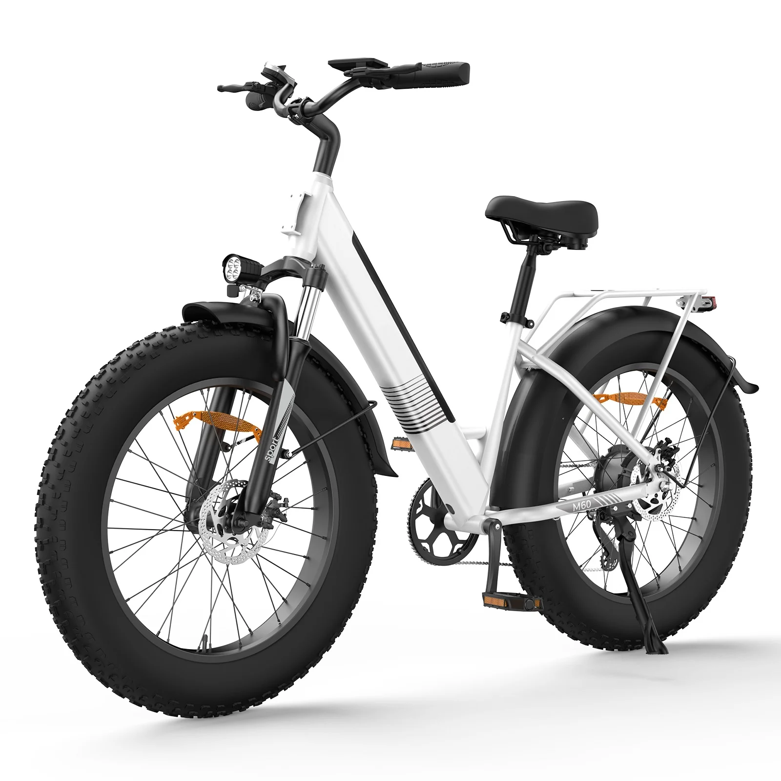 M60 Vélo électrique tout-terrain à gros pneus 750W - M60 Blanc / 1 vélo