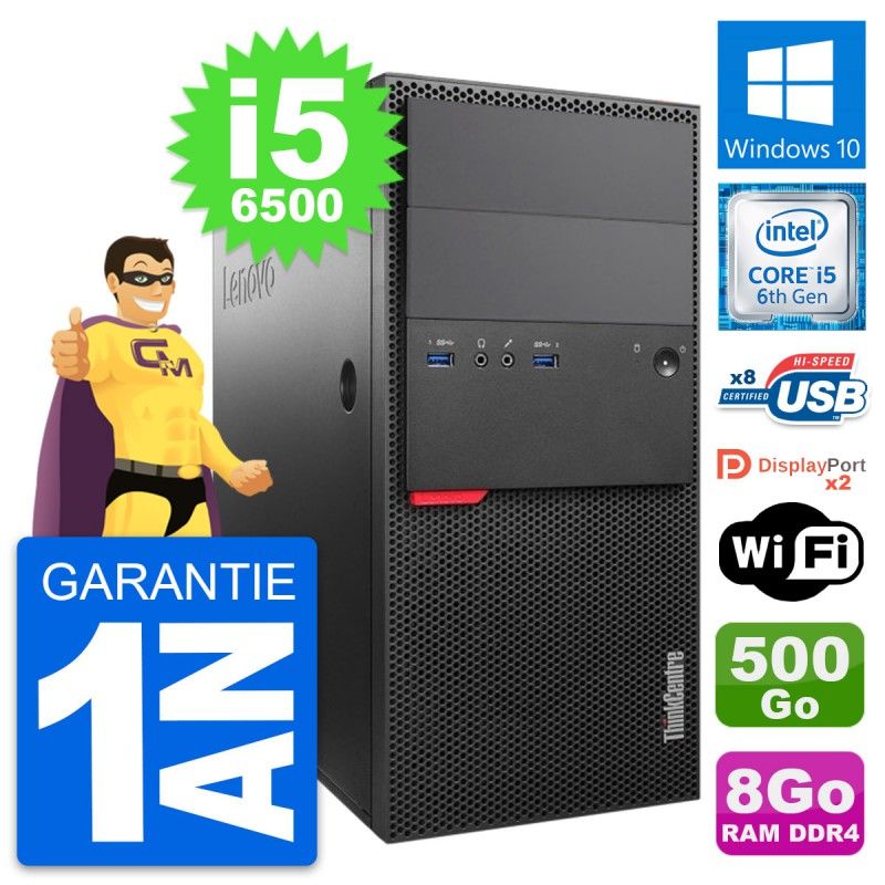 Lenovo ThinkCentre M800 i5-6500 8GB RAM 500GB HDD Windows 10 WiFi Desktop PC