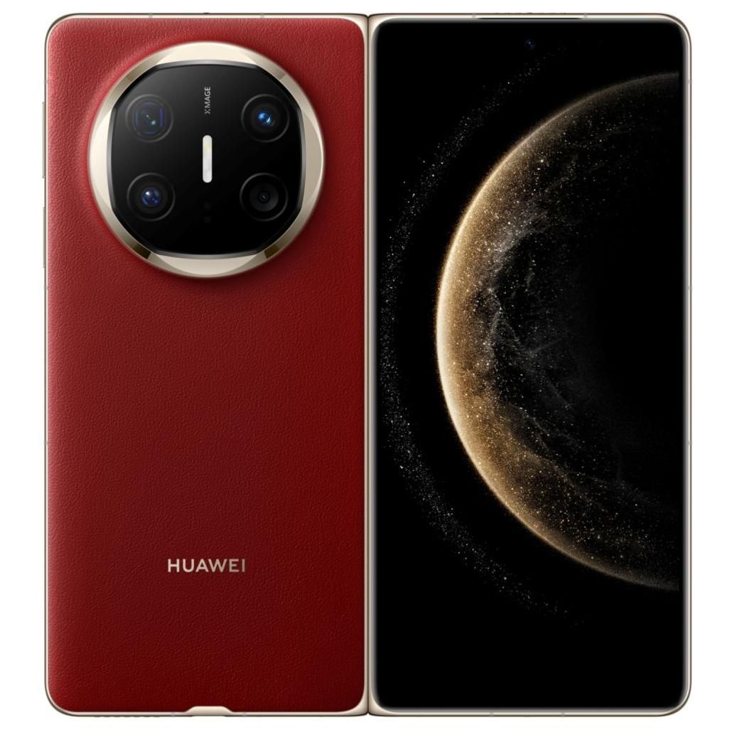 Teléfono inteligente Huawei Mate X6 de 6,45 pulgadas, doble SIM nano, 512 GB, rojo neblinoso