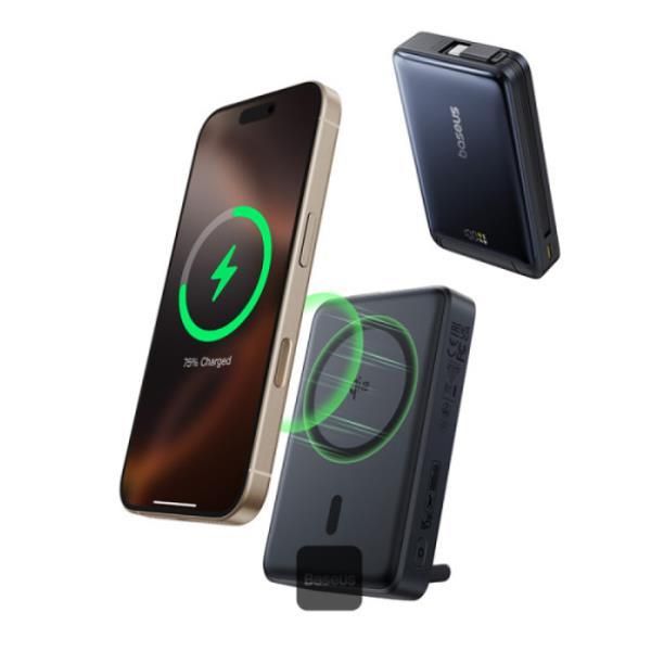 Baseus Nomos 10000mAh Wireless Charging Power Bank, Black