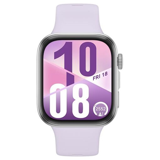 Huawei Connected Watch Fit 4 - Bluetooth, Grey with Fluoroelastomer Purple Strap