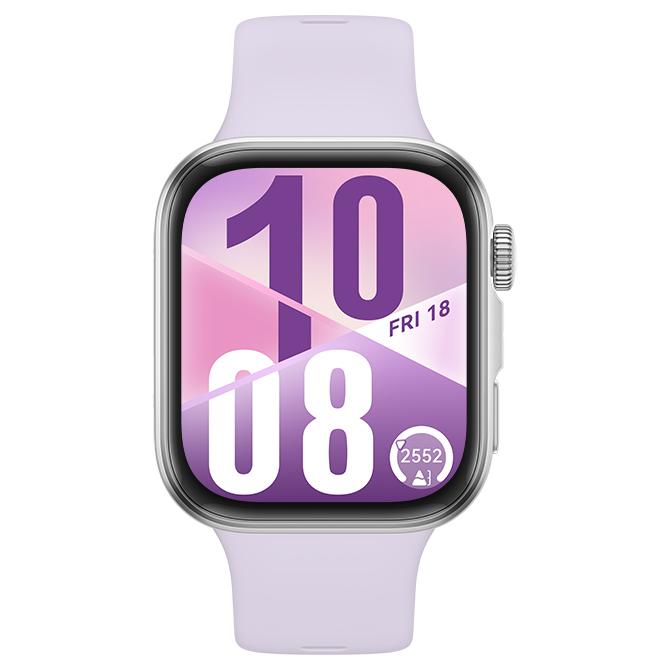 Montres connectées Huawei WATCH FIT 4 - Bluetooth, Gris avec bracelet en fluoroélastomère violet