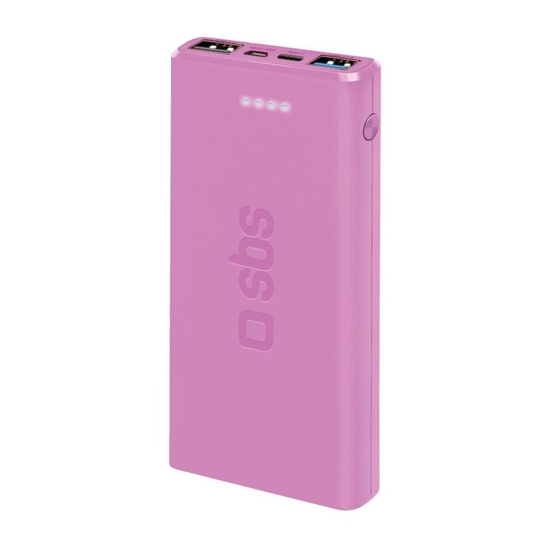 SBS TTBB10000FASTP 10,000mAh LiPo Power Bank (Pink)
