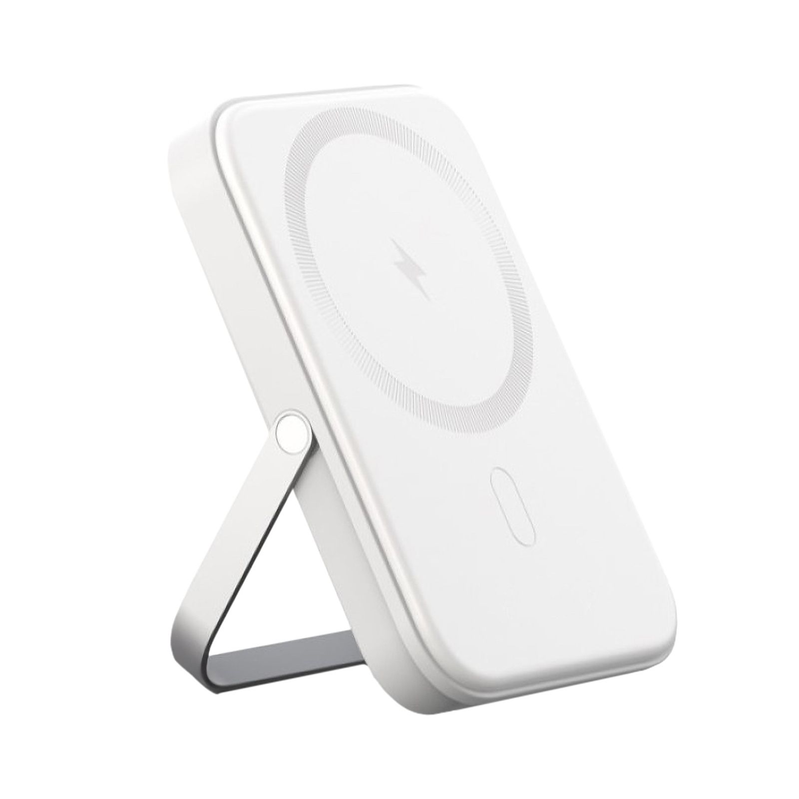 Akashi Magsafe 5000mAh Portable Battery with Foldable Stand - White