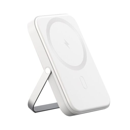 Batería portátil Akashi Magsafe de 5000 mAh con soporte plegable - Blanco
