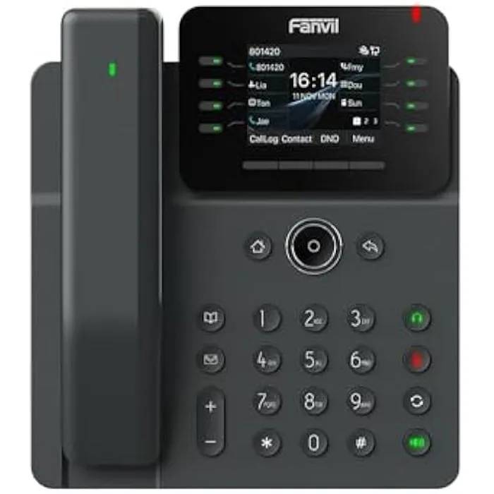 Fanvil V62 Pro Landline Phone, Black, 12 Lines LCD