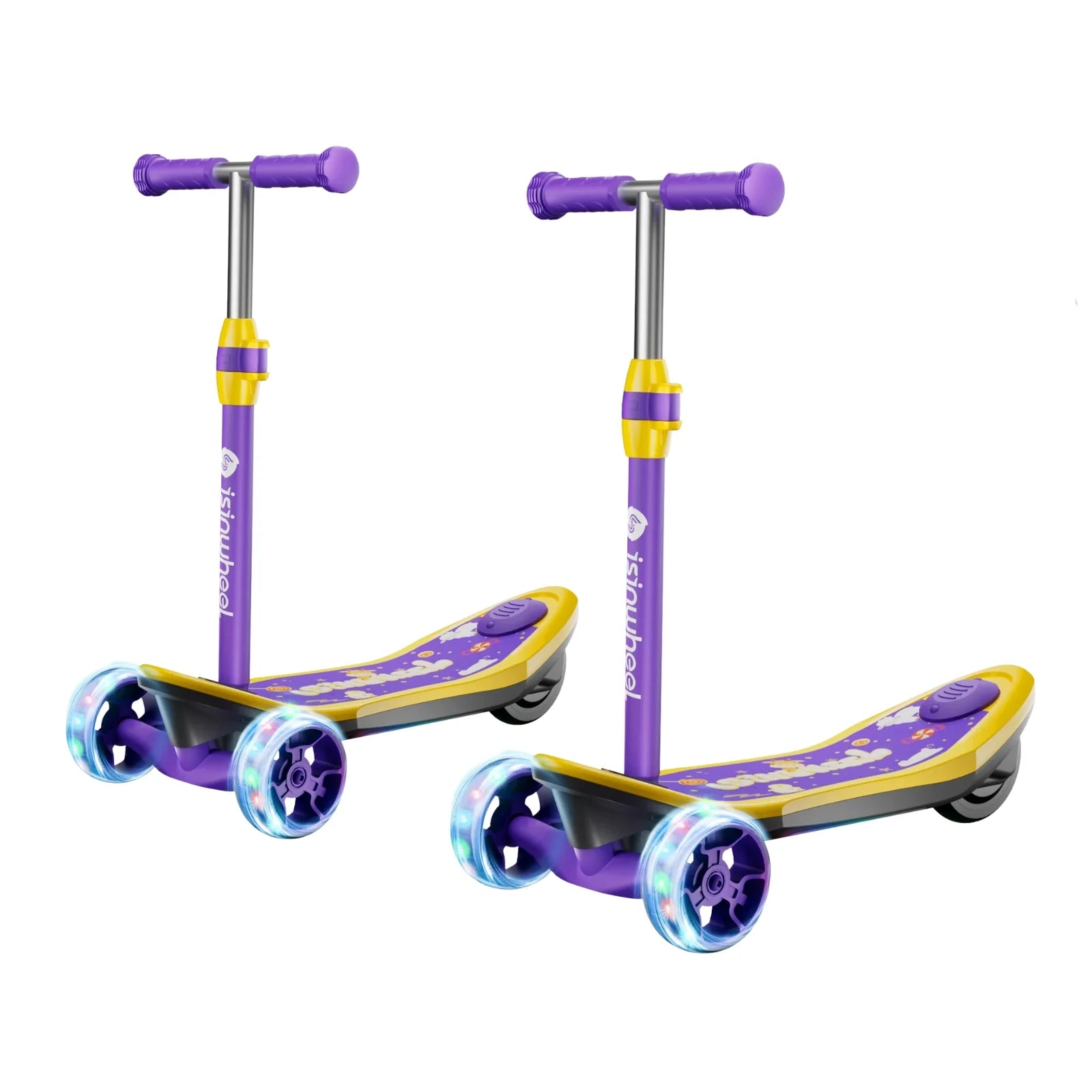 isinwheel MiniSpider trottinette électrique 2 en 1 pour enfants - MiniSpider Violet / 2 pièces