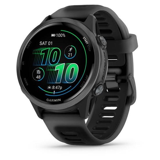 Garmin Forerunner 570, 42mm, Slate Grey Aluminium/Translucent Black, Silicone Band
