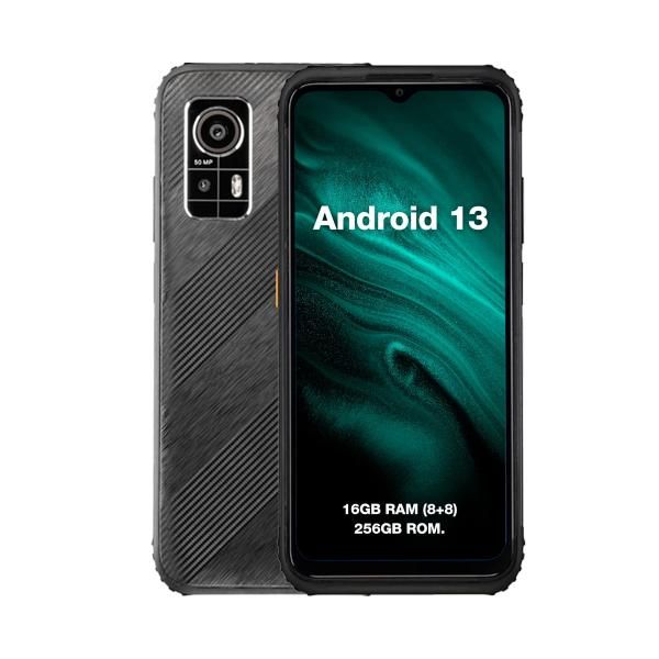 AGM H6 6.56" Hybrid SIM Android 13 4G 8GB 256GB 4900mAh Smartphone, Black