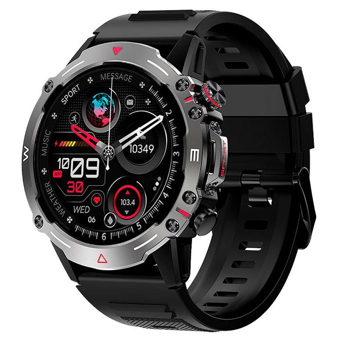 Reloj inteligente y deportivo COOL Accesorios - Pantalla de 1,43", 46 mm, Negro y Gris