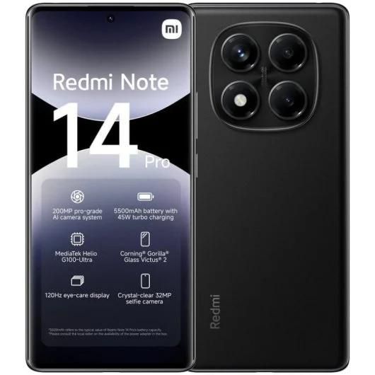 Xiaomi Redmi Note 14 Pro 4G 12/512GB Midnight Black