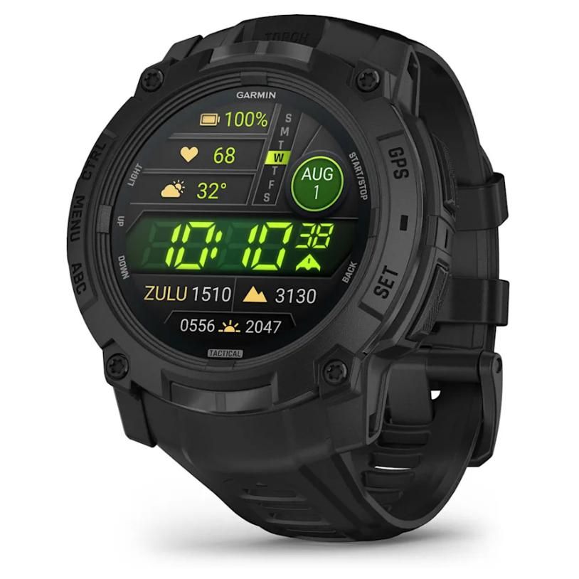 Garmin Instinct 3 Tactical Edition - Black with Black Silicone Strap - GPS (010-03020-50)