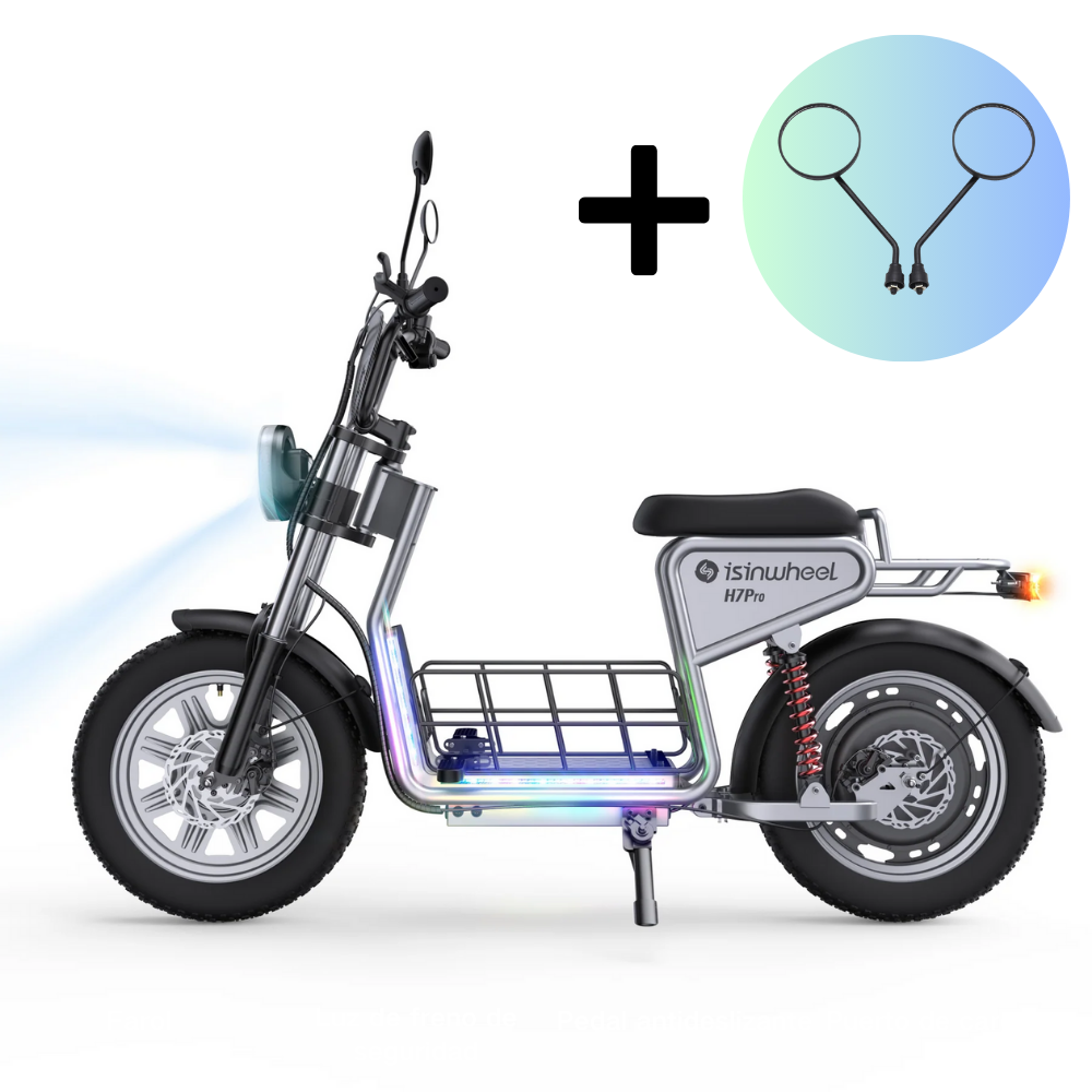 isinwheel H7Pro Trottinette électrique 1200W avec siège - H7pro+Rétroviseur €698.00
