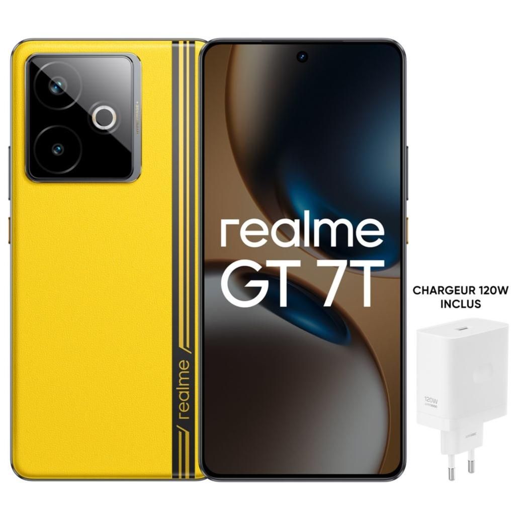 Realme Smartphone GT7T 6.8-inch 5G Double Nano SIM 512GB Yellow with Realme 120W Charger