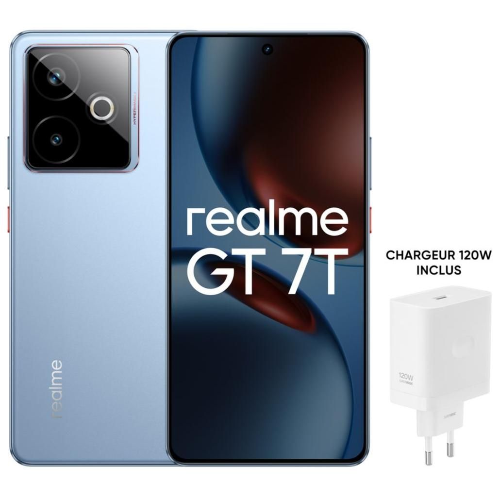 Realme Smartphone GT7T 6.8-inch 5G Double Nano SIM 512GB Blue with 120W Charger
