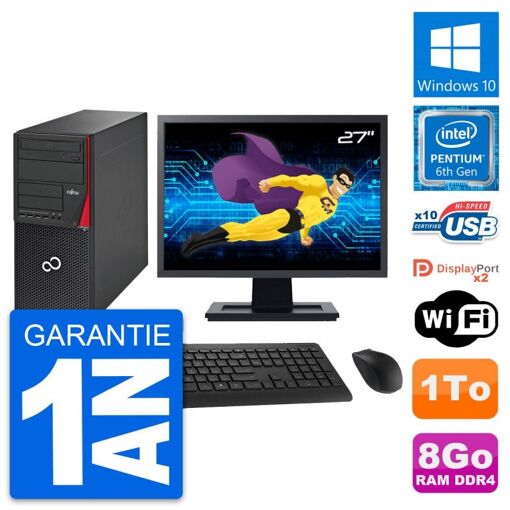 Fujitsu P756 27" All-in-One PC - Pentium G4400, 8GB RAM, 1TB HDD, Windows 10