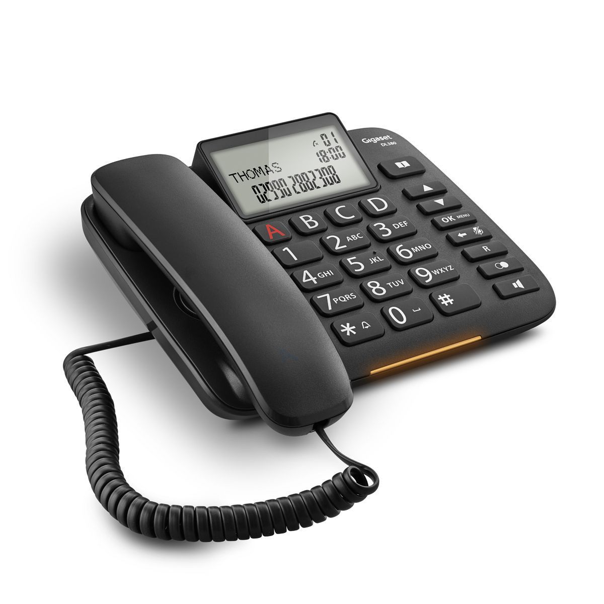 Gigaset DL380 Analog Phone - Black