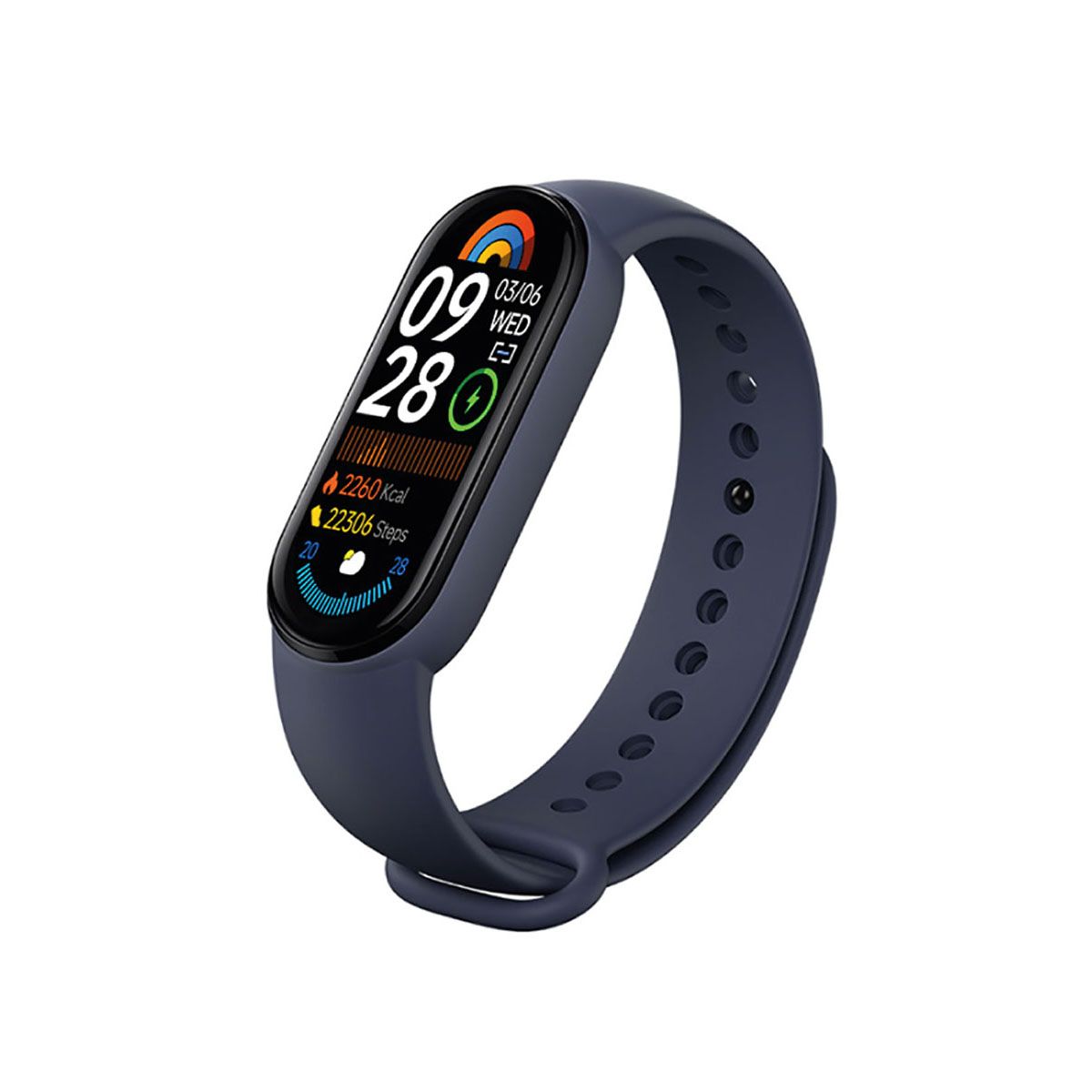 Avizar Milky Blue Multisport Connected Bracelet with Health Tracking