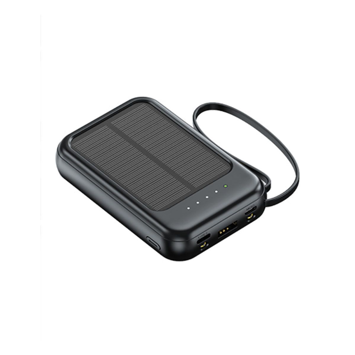 Avizar Sirius 5000mAh Powerbank with LED Indicator / Torch / Multi-Function Cables - Black