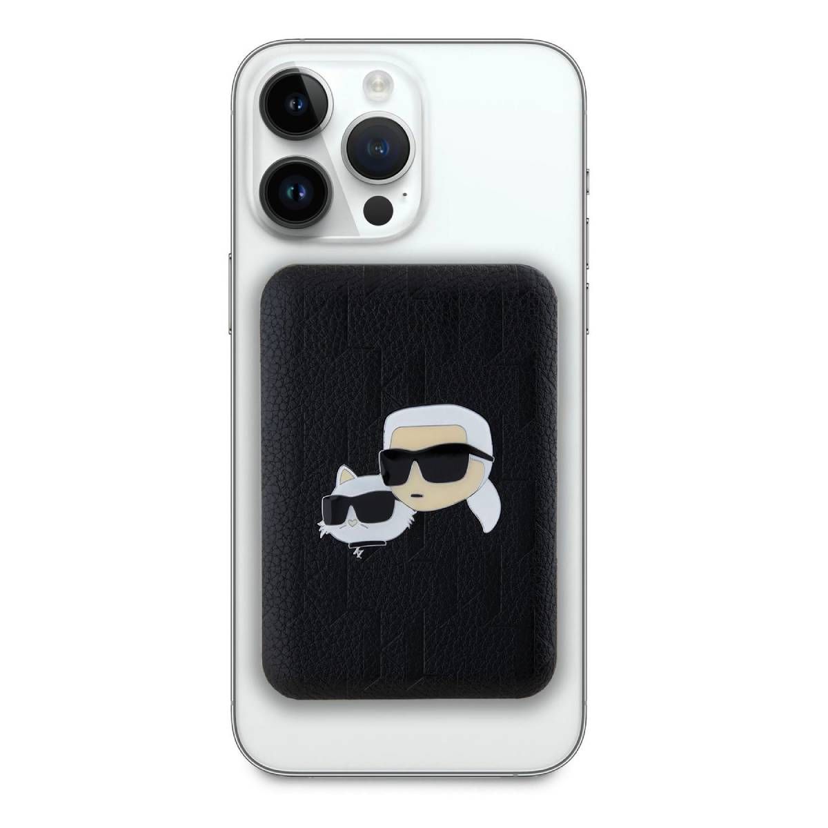 Karl Lagerfeld Magsafe 5000mAh Portable Battery with Karl & Choupette Motif - Black