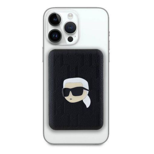 Batería externa Magsafe de 5000 mAh con motivo Karl Heads de Karl Lagerfeld - Negro