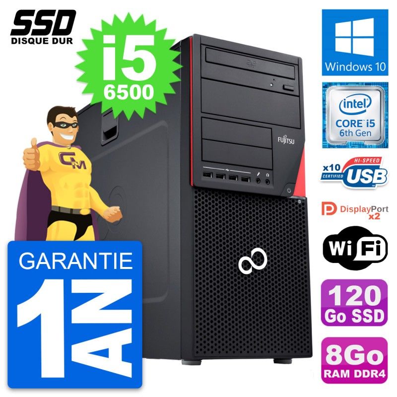 Fujitsu Esprimo P756 MT Desktop PC - Intel i5-6500, 8GB RAM, 120GB SSD, Windows 10, WiFi