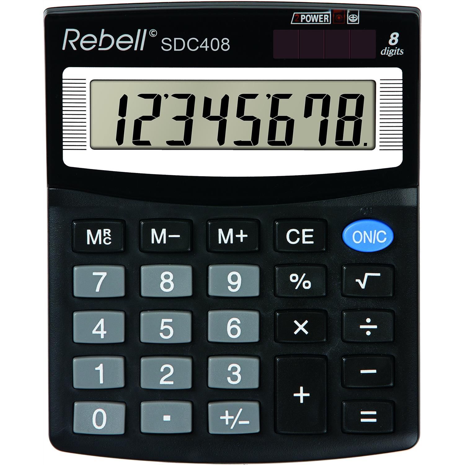 Cálculo de escritorio Rebell SDC 408, Negro