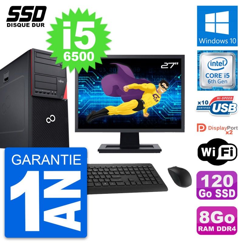 Fujitsu P756 MT 27-inch Core i5 Laptop - 8GB RAM, 120GB SSD, Windows 10, WiFi