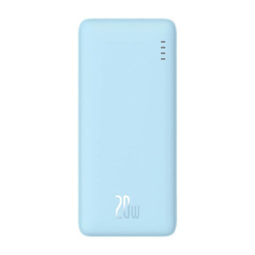 Batería portátil Baseus Airpow de 10.000 mAh con puerto Type-C y Micro-USB, 20 W (P10022801313-00) - Azul Galaxia
