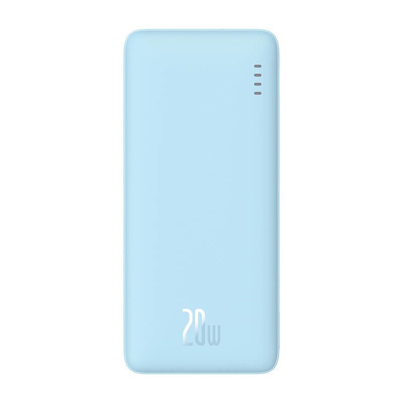 Batería portátil Baseus Airpow de 10.000 mAh con puerto Type-C y Micro-USB, 20 W (P10022801313-00) - Azul Galaxia