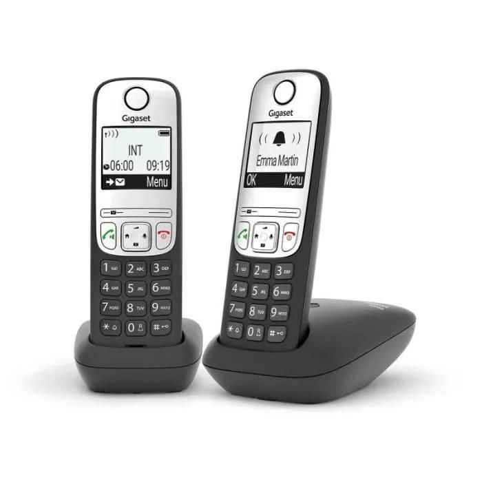 Siemens Gigaset A690DUO Cordless Phone - Black/Silver - 2 Handsets
