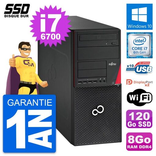 Fujitsu Esprimo P756 MT - Intel i7-6700, 8GB RAM, 120GB SSD, Windows 10, Wifi