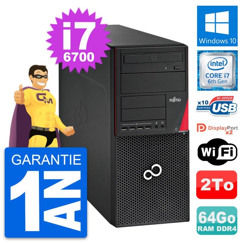 Fujitsu Esprimo P756 MT Core i7 Laptop - 64GB RAM, 2TB HDD, Windows 10