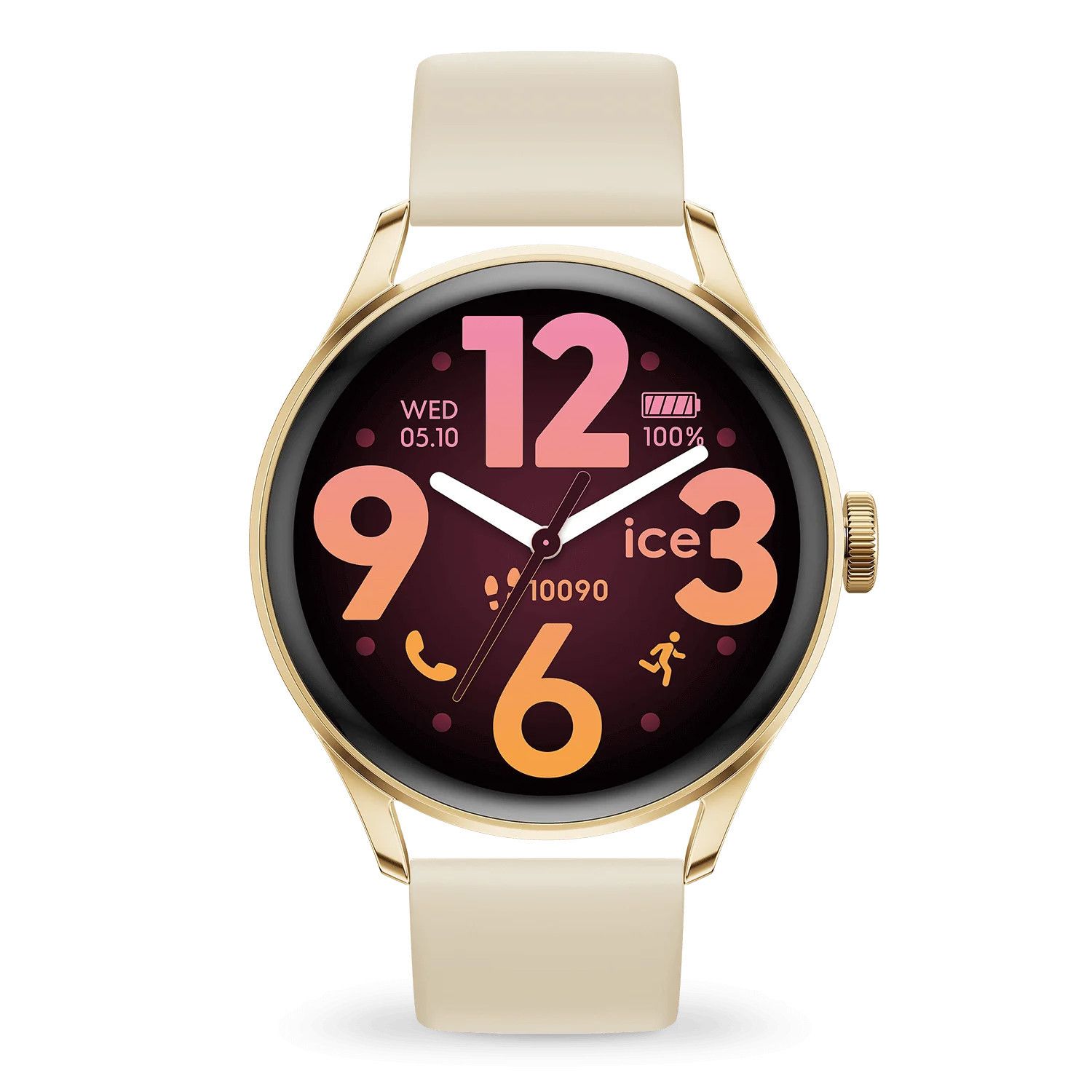 Ice Watch 3.0 Smartwatch, Gold/Beige, 1.2 AMOLED GPS