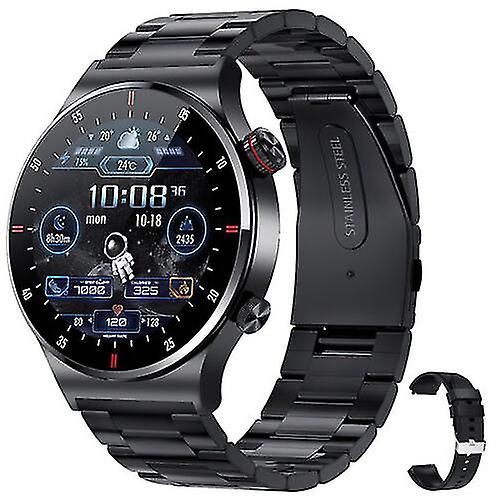 Ynong Smartwatch for Men - Call Dial, Heart Rate Monitor, NFC, Steel Strap