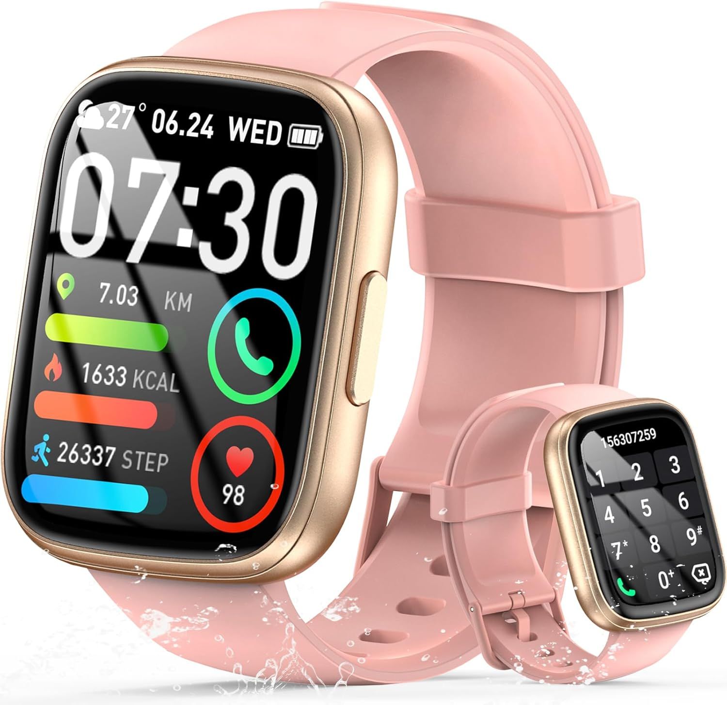 Smartwatch de MAEC GROUPE CAHORS, Pantalla Táctil HD de 1,95'', Caras Personalizables, Llamadas Bluetooth, Resistente al Agua IP68, 110+ Modos Deportivos