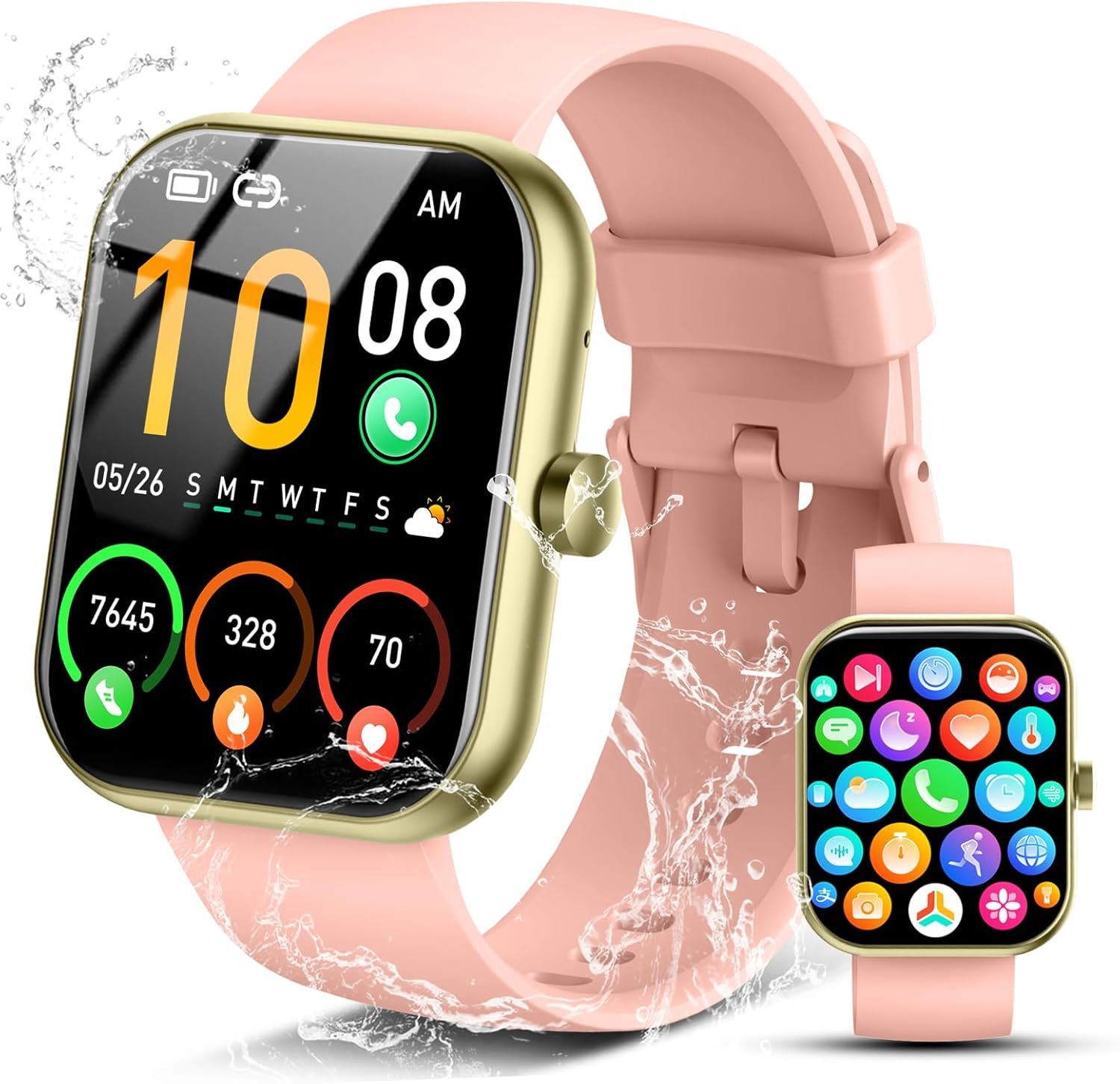 Reloj Inteligente Hombre Mujer MAEC GROUPE CAHORS, Pantalla Táctil HD de 1,96'', Llamadas Bluetooth, 110+ Modos Deportivos, Seguimiento del Sueño, Resistente al Agua IP68