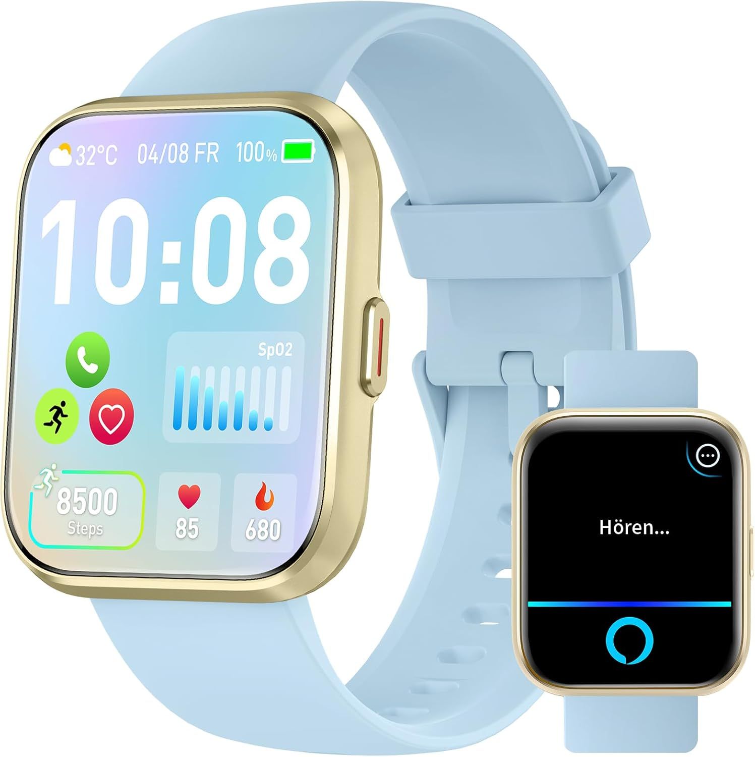 Smartwatch for Women - MAEC GROUPE CAHORS 1.8'' HD Touch Screen, Bluetooth Calls, Alexa Integrated